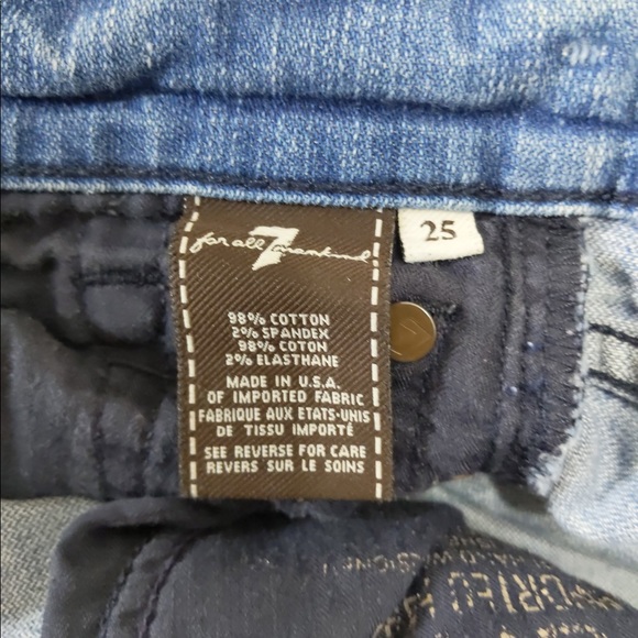 3x 👯‍♀️Host Pick⚡️ 7 for all Mankind Roxanne Flood Cropped Jeans - Picture 6 of 8